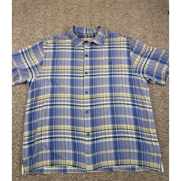 Tommy Bahama Mens XL Blue/Purple Plaid Button Up Shirt Original Fit - Picture 1 of 7